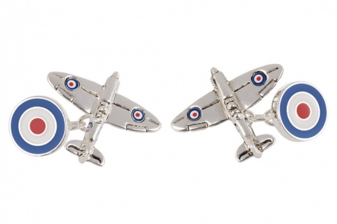 Spitfire Chain Link Cufflinks with Roundel
